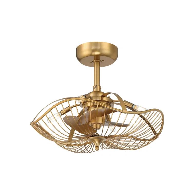 House of Hampton® 22" Akoni 3 - Blade Ceiling Fan with Light Kit Included