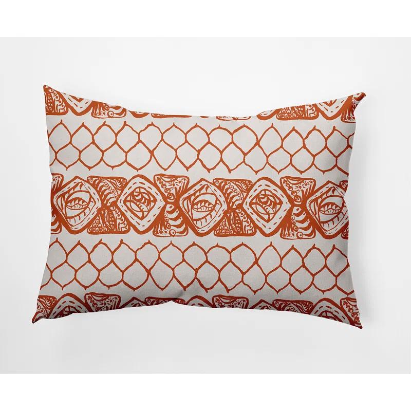 e by design Geometric Indoor/Outdoor Reversible Throw Pillow