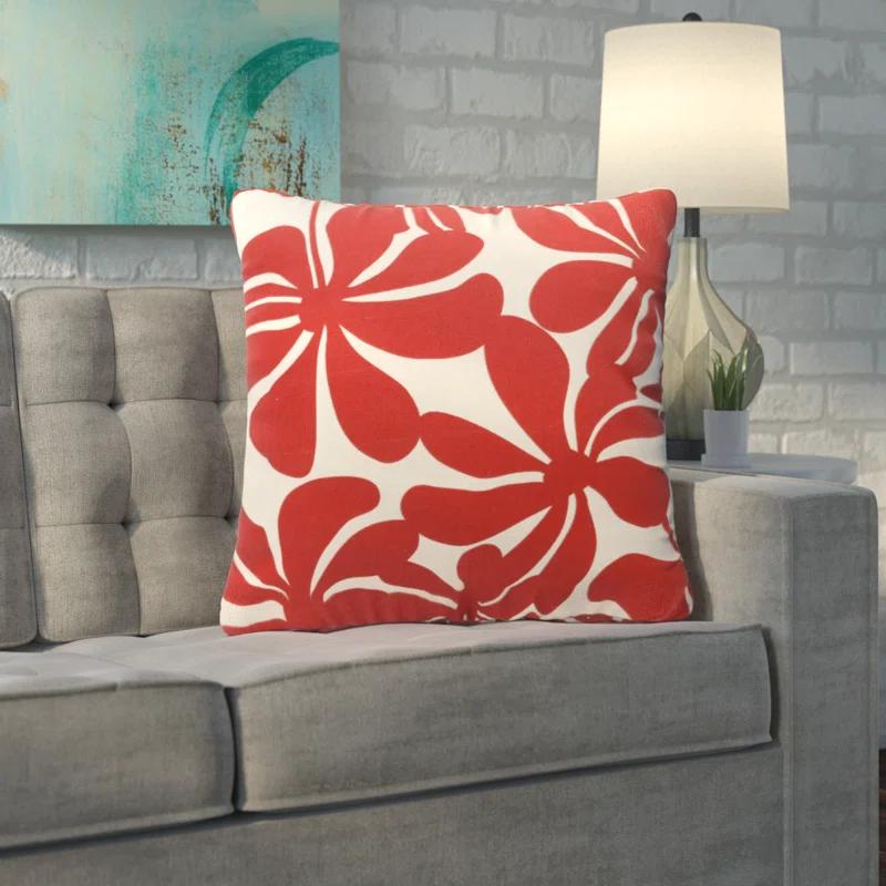 Majestic Home Goods Plantation Floral Indoor/Outdoor Reversible Throw Pillow