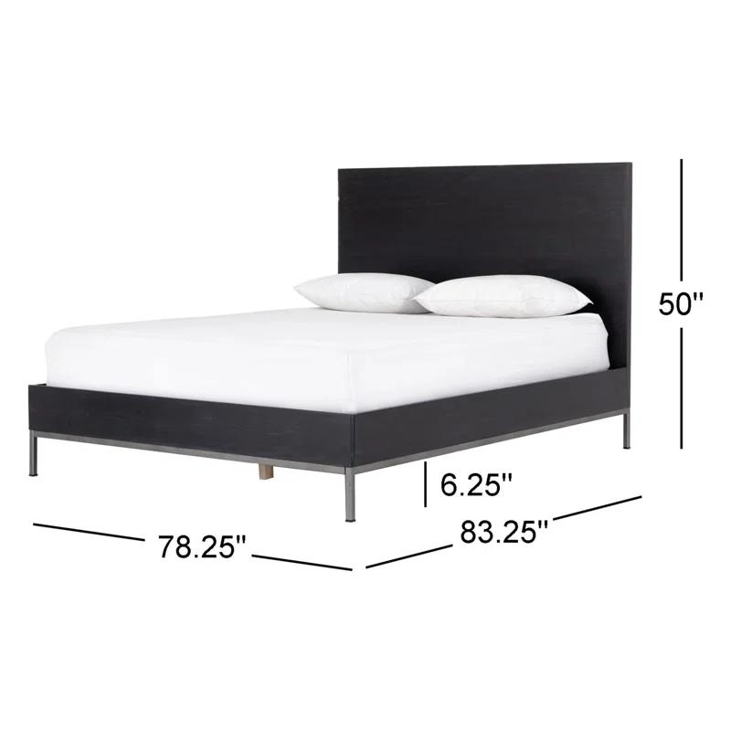 Joss & Main Loki Iron, Solid Wood Platform Bed