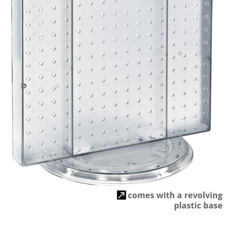Azar Displays 700500-WHT Revolving 16"W x 20.25"H Pegboard Counter Display