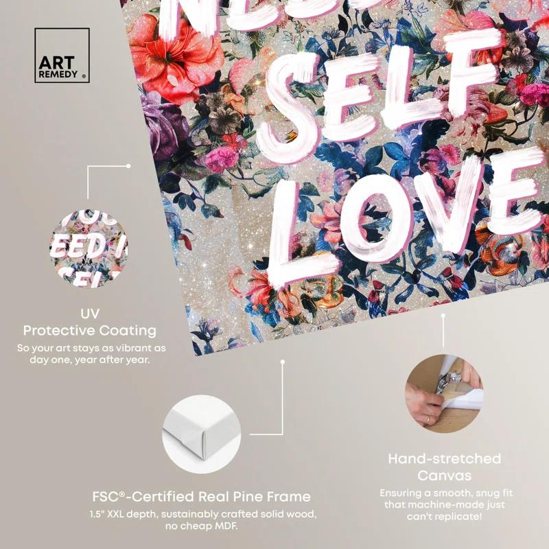 Art Remedy All You Need is Self Love Canvas Trend Pink Wall Art by Art Remedy