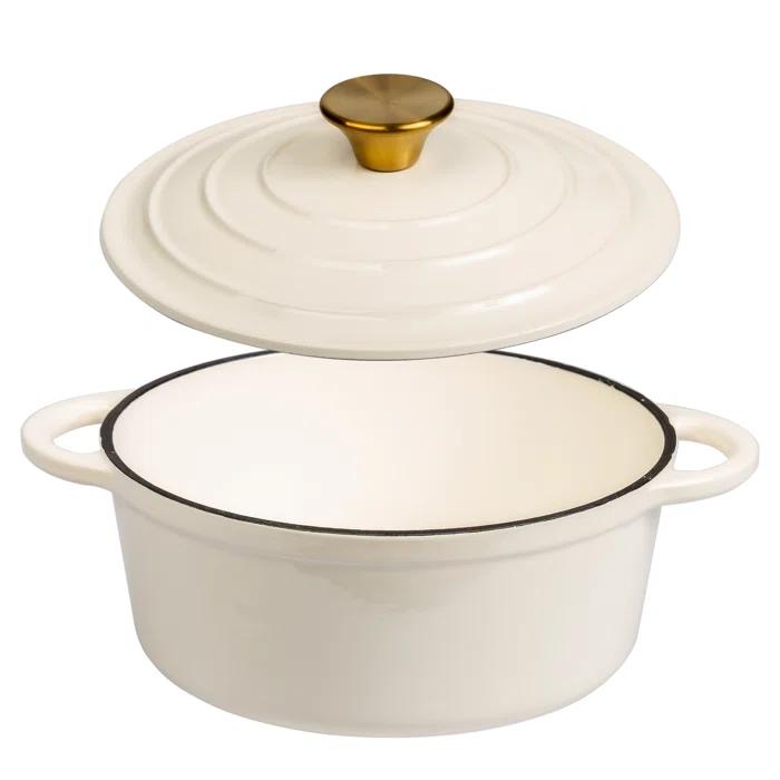 Lexi Home Lexi Home Enameled Cast Iron Round Dutch Oven