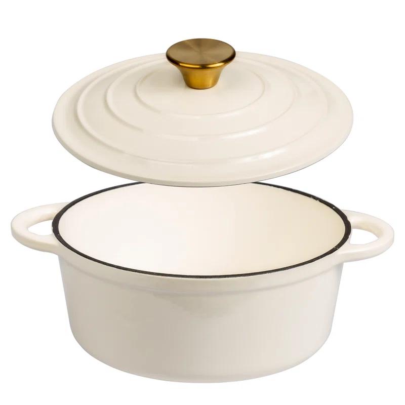 Lexi Home Lexi Home Enameled Cast Iron Round Dutch Oven
