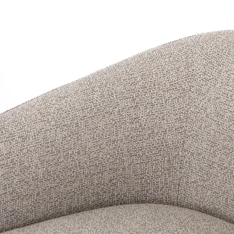 Light Grey Manufactured Wood Contemporary Barrel Chair