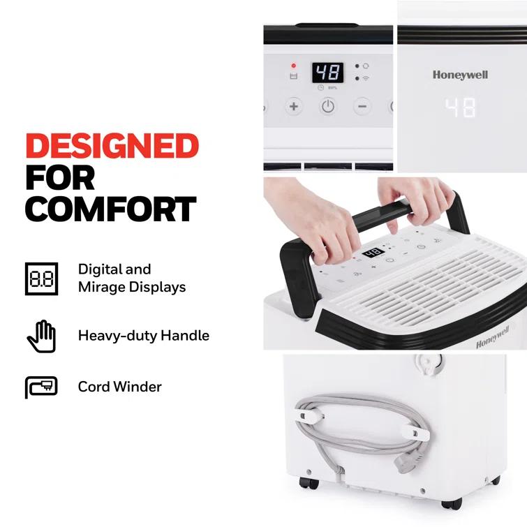 Honeywell Honeywell 50 Pints Per Day Dehumidifier With Built-in Pump for Rooms Up to 4000 Sq Ft