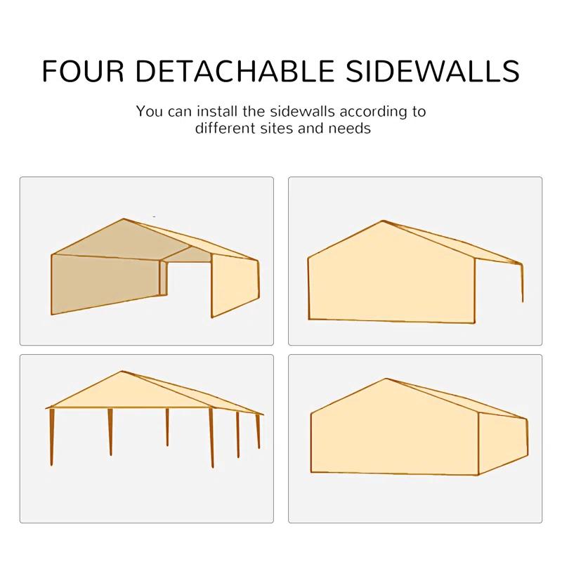 wendeway Outsunny 9.6' X 19' Large Party Tent