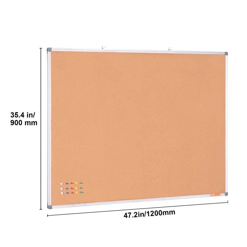 Stellweilan Tessberg 48"x36" Large Cork Board – Wall-Mounted Bulletin Board with Pin Board – Perfect for School, Home, Office