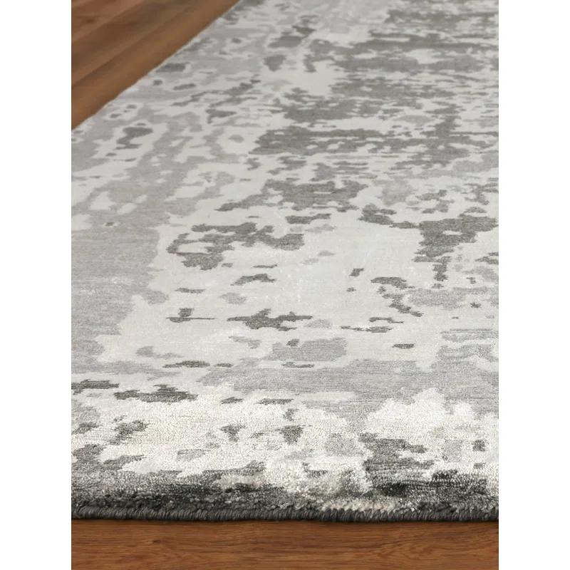 EXQUISITE RUGS Exquisite Rugs Bamboo Silk Hand-Knotted Gray/Silver Area Rug