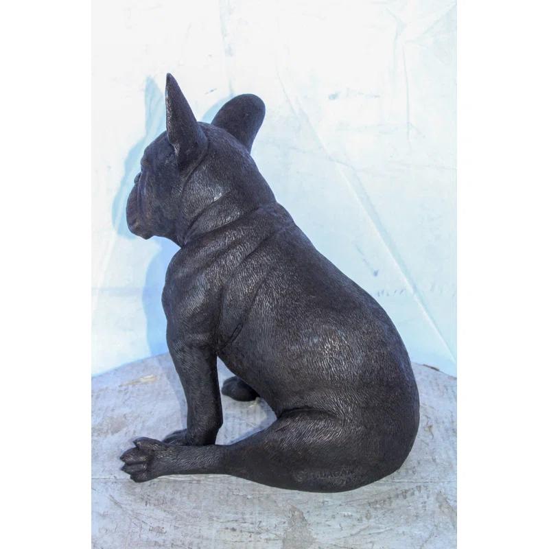 NIFAO Nifao Collection Bronze Statue of French Bulldog Sitting, Elegant Canine Decor 12" x 12" x 17"H