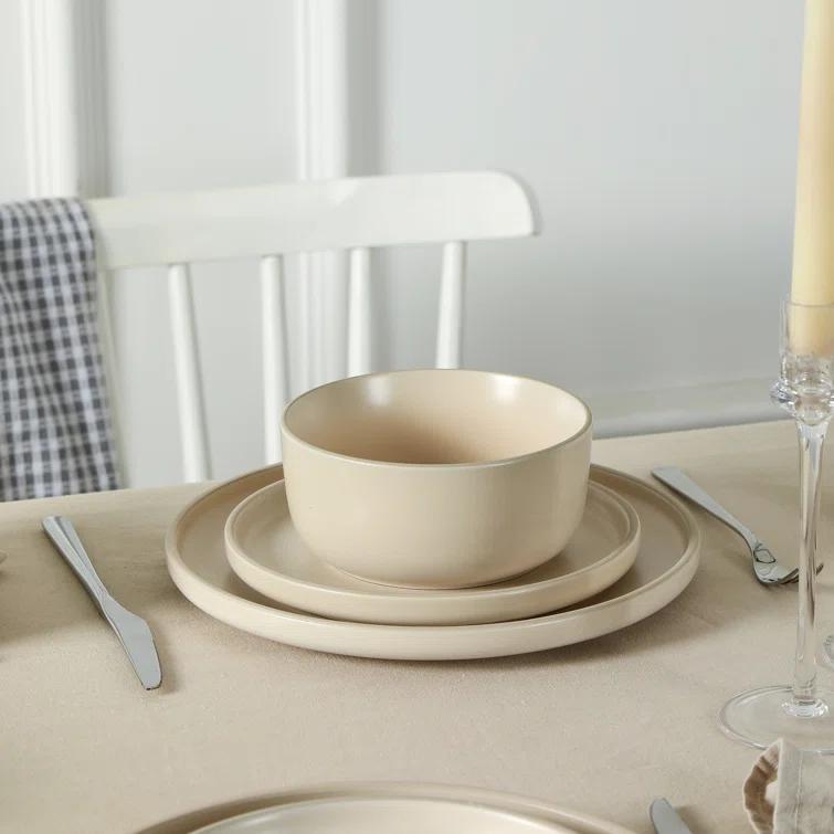 Earth & Clay Amber 24-Piece Dinnerware Set Stoneware