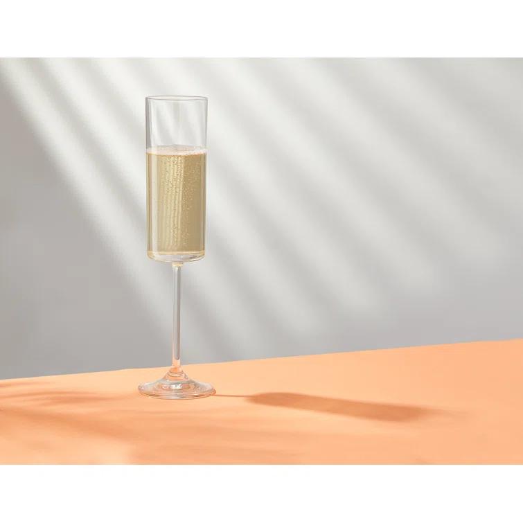 JoyJolt JoyJolt Claire Champagne Glass Flutes, 5.7oz (Set of 2)