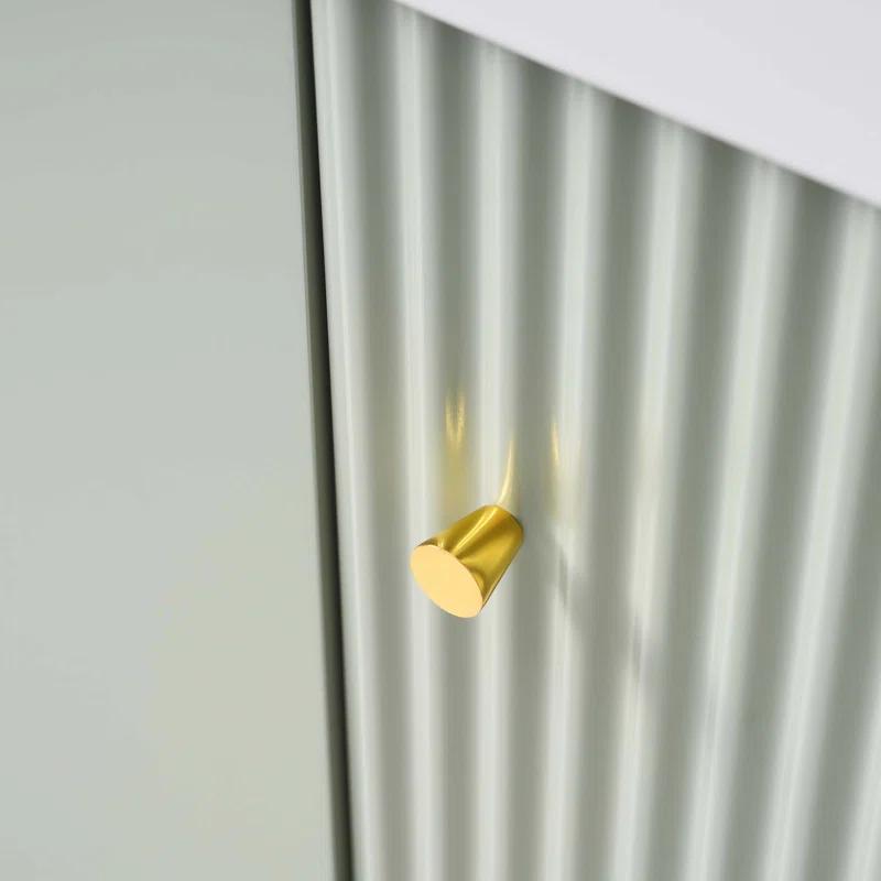 CARPET DESIGN UNLIMITED 2015 LLC 21.6 inch Modern Floating Bathroom Vanity with Ceramic Basin, Right side storage, Green