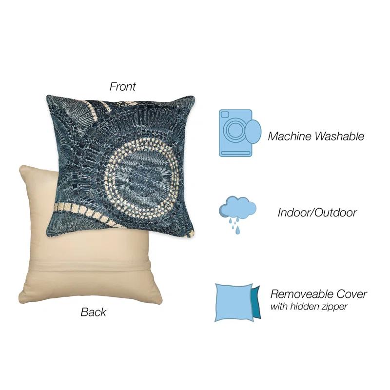 Marina Abstract Indoor/Outdoor Throw Pillow