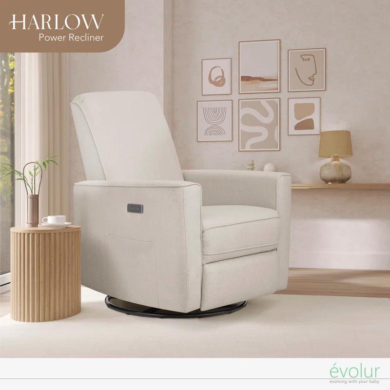 Evolur Greenguard Gold Certified Upholstered Swivel Reclining Glider