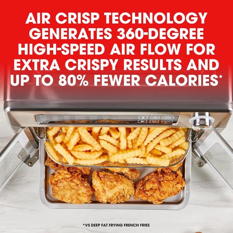 Emeril Lagasse Extra Large French Door Air Fryer Toaster Oven Combo, 25 Cooking Functions and Digital Controls, 7 Accessories Included, Stainless Steel Finish, 26QT Capacity & Reviews | Wayfair