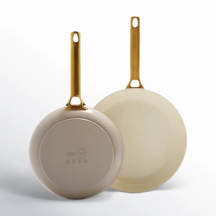 GreenPan ™ Reserve Taupe 2-Piece 10" and 12" Ceramic Non-Stick Fry Pan Set
