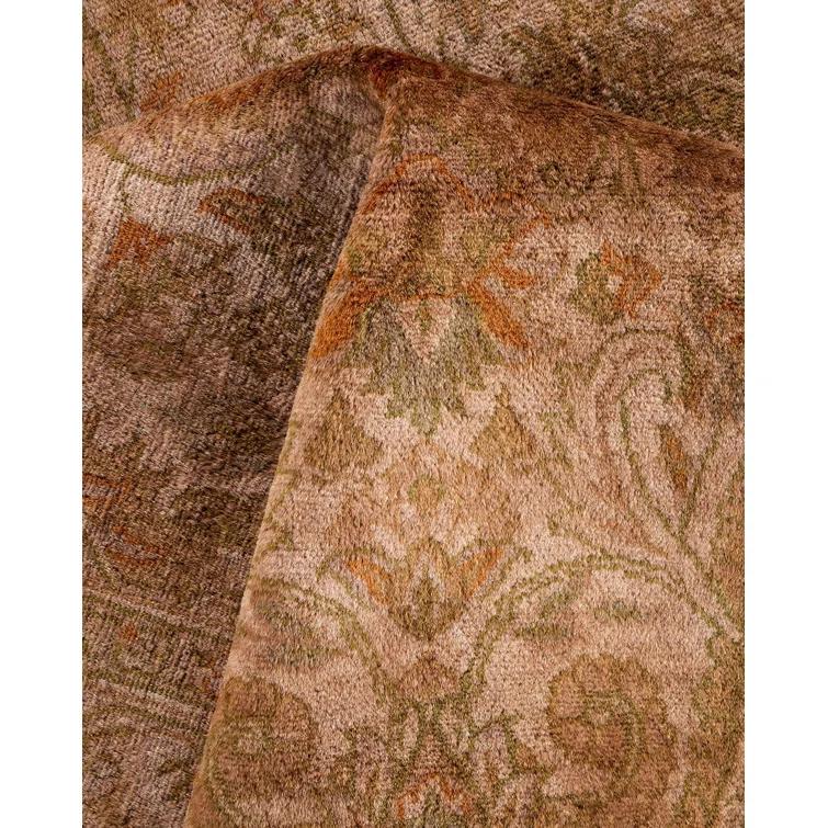 Solo Rugs Fine Vibrance, One-of-a-Kind Hand-Knotted Area Rug  - Brown | Perigold