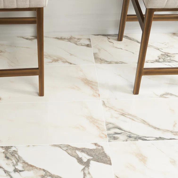 Bond Tile 12" x 24" Polished Marble Look Porcelain Floor and Wall Tile