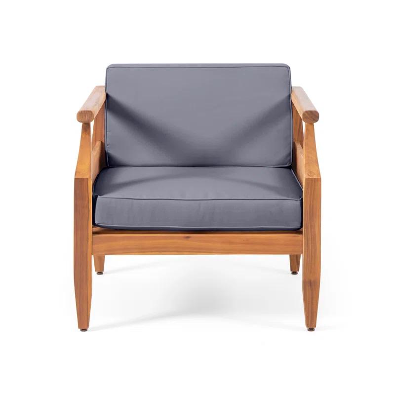 Rosecliff Heights Leist Outdoor Patio Chair with Cushions (Set of 4)
