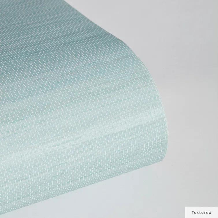 Tempaper & Co.® Faux Horizontal Grasscloth Removable Peel and Stick Wallpaper, Textured Seaglass, 56 sq ft: Vinyl, Prepasted