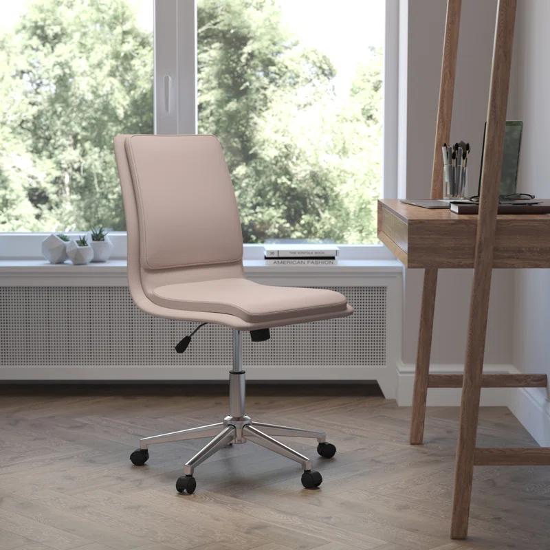 Flash Furniture Mid-Back Armless Office Task Chair with Metal 5-Star Base