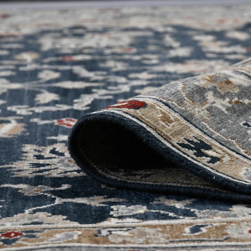 AMER Rugs Bristol Oriental Handmade Hand-Knotted Area Rug in Blue/Gray