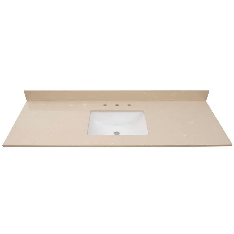 MSI 61 in. W x 22 in. D Bathroom Vanity Top with Single Sink