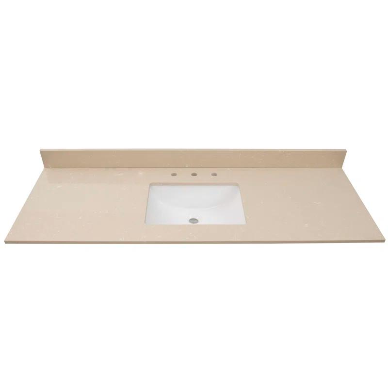 MSI 61 in. W x 22 in. D Bathroom Vanity Top with Single Sink