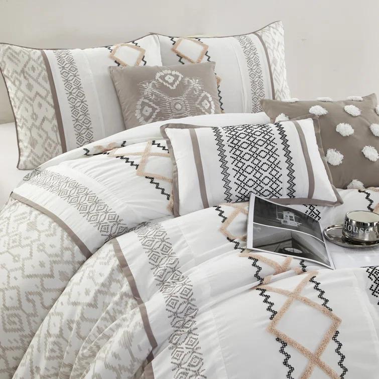 Nanshing America, Inc Anthony Microfiber 7 Piece Comforter Set