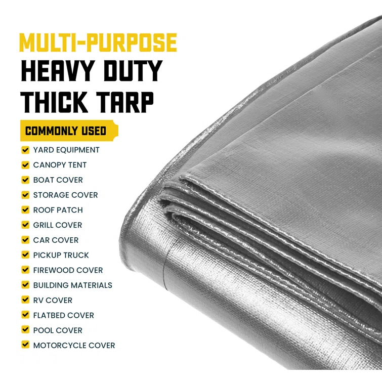 Core Tarps 18 ft. x 24 ft. 5 Mil Heavy Duty Polyethylene Tarp, Waterproof, UV Resistant