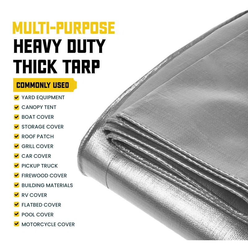 Core Tarps 18 ft. x 24 ft. 5 Mil Heavy Duty Polyethylene Tarp, Waterproof, UV Resistant