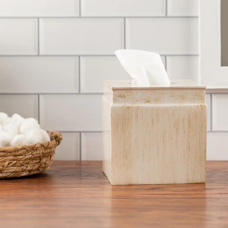 Creative Scents Rustic Luxe Square Tissue Box Cover