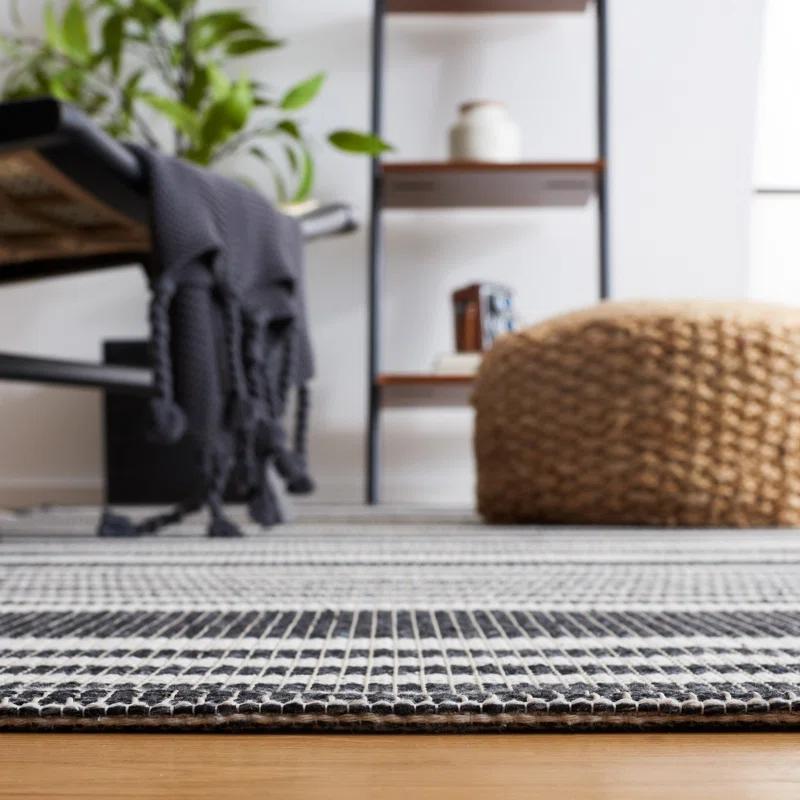 Gracie Oaks Leiner Performance Striped Rug