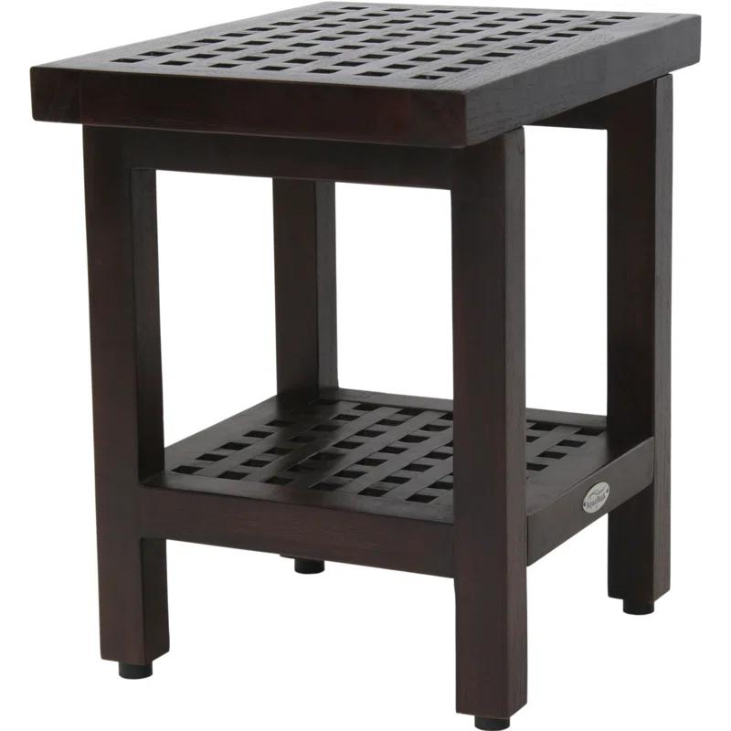 Aqua Teak Grate 18'' W Teak Shower Bench