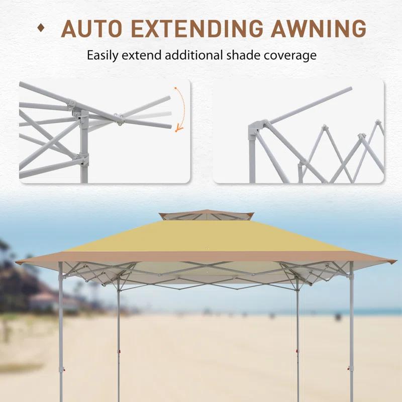 EAGLE PEAK 12 Ft. W x 12 Ft. D Steel Pop-Up Canopy