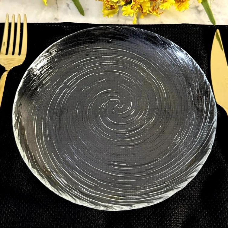 Wrought Studio™ Lyalya Glass Salad Plate Set of 12 (Set of 12)