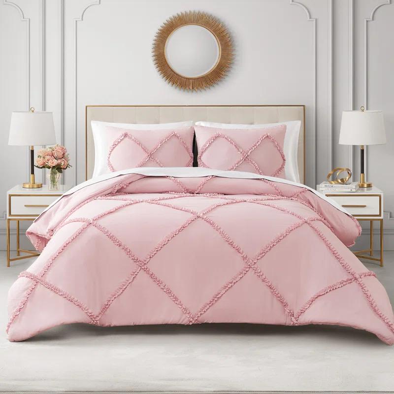 Juicy Couture Juicy Couture Diamond Ruffle Reversible Comforter & Shams Bedding Sets