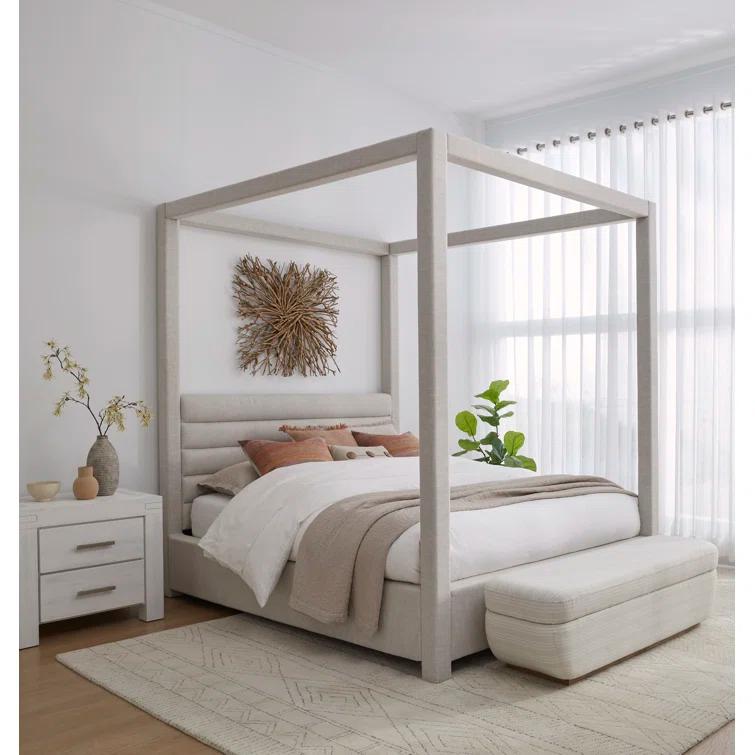 Herma Upholstered Canopy Bed