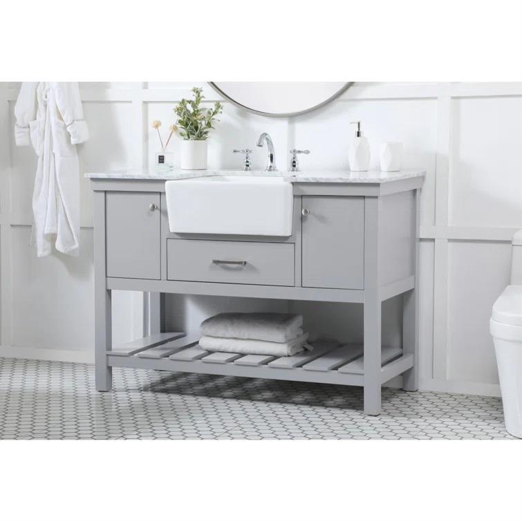 Pelaghia 48'' Single Bathroom Vanity with Marble Top