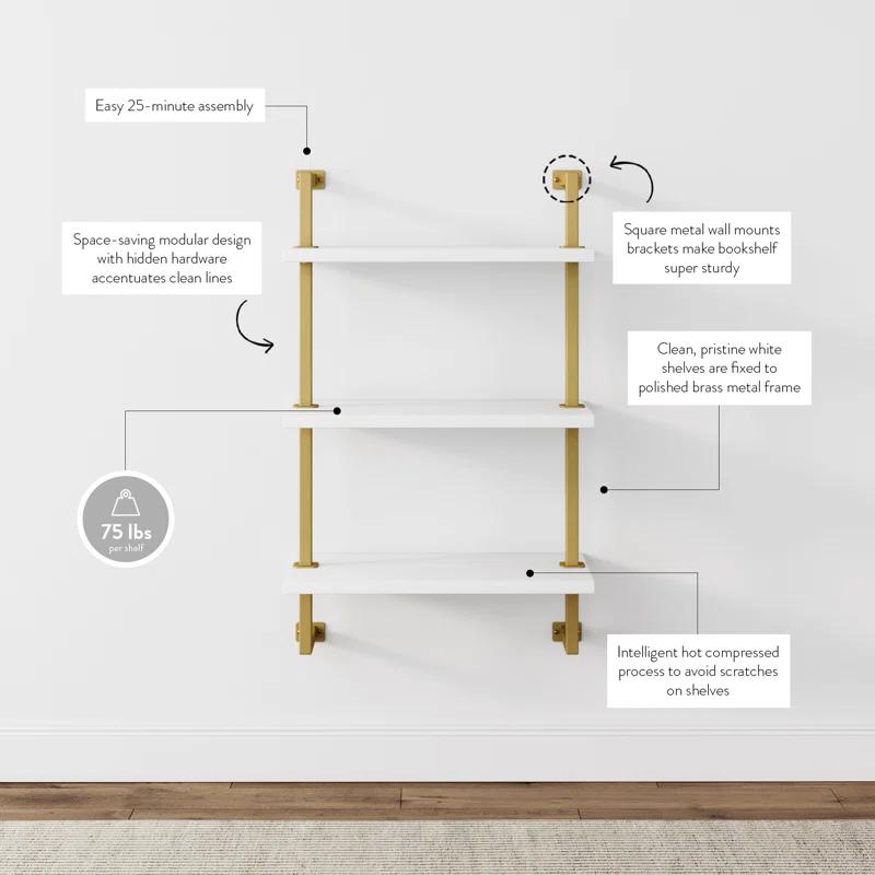 Nathan James Floating Bookcase