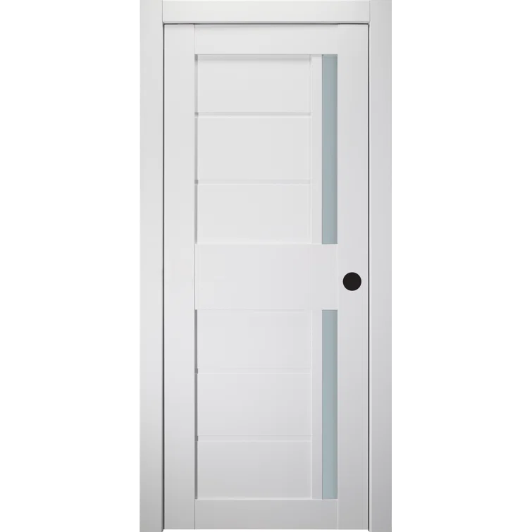 Belldinni Siah DIY-Friendly Solid Manufactured Wood and Glass Paneled Prefinished Standard Door