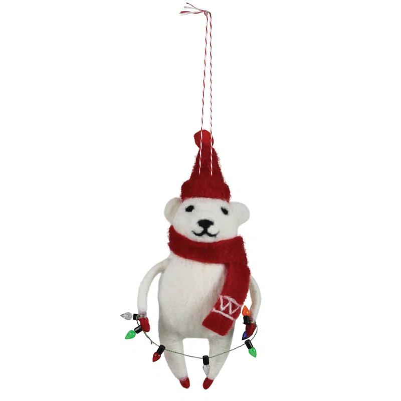 The Holiday Aisle® Fabric Animals Hanging Figurine Ornament (Set of 3)