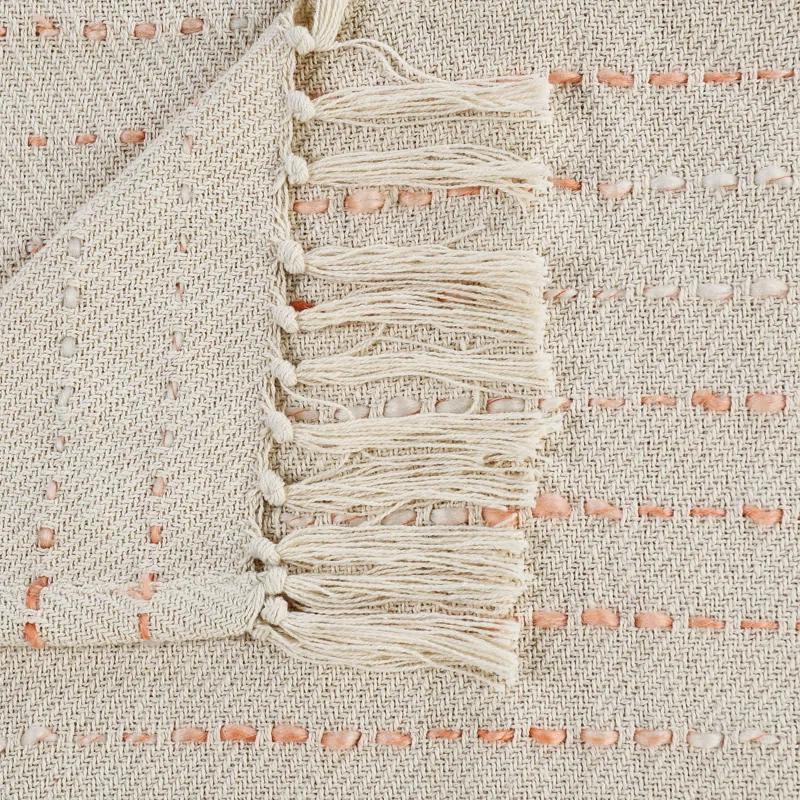Deep Ombre Striped Handmade Woven Throw Blanket with Fringe