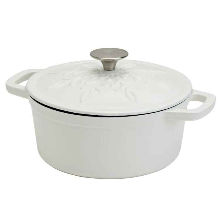 Smith and Clark Holiday Kitchen Smith And Clark 3qt. Enameled Cast Iron Round Dutch Oven