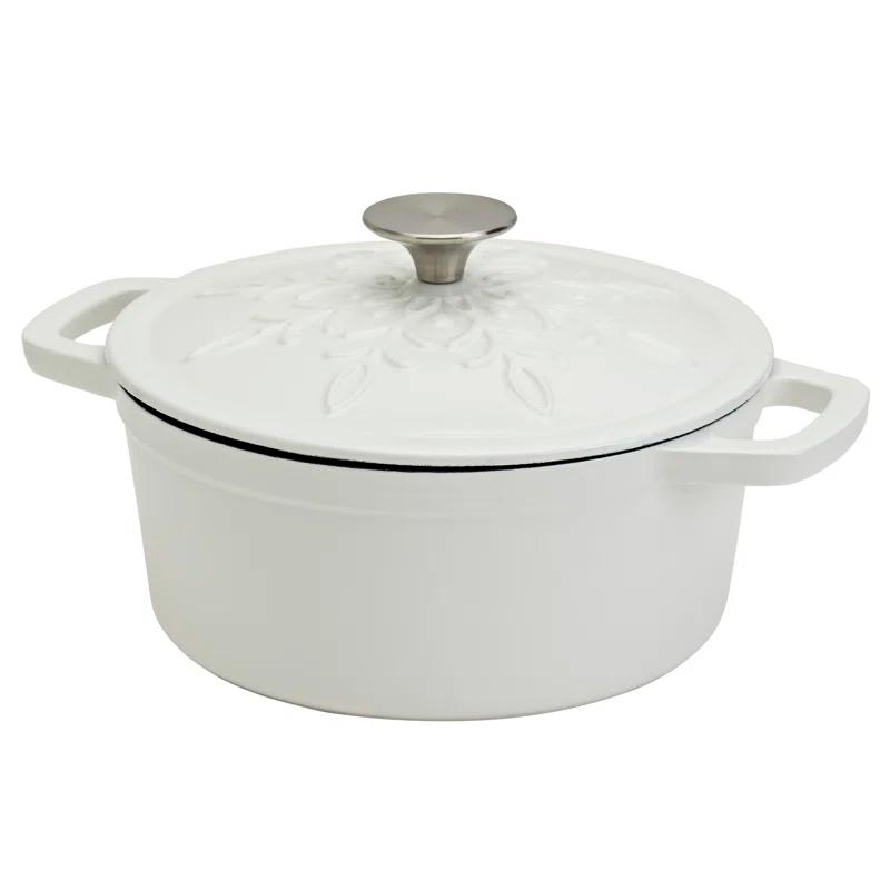 Smith and Clark Holiday Kitchen Smith And Clark 3qt. Enameled Cast Iron Round Dutch Oven