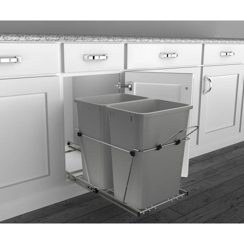 Rev-A-Shelf Rev-A-Shelf Double Pull Out Trash Can 35 Qt for Kitchen