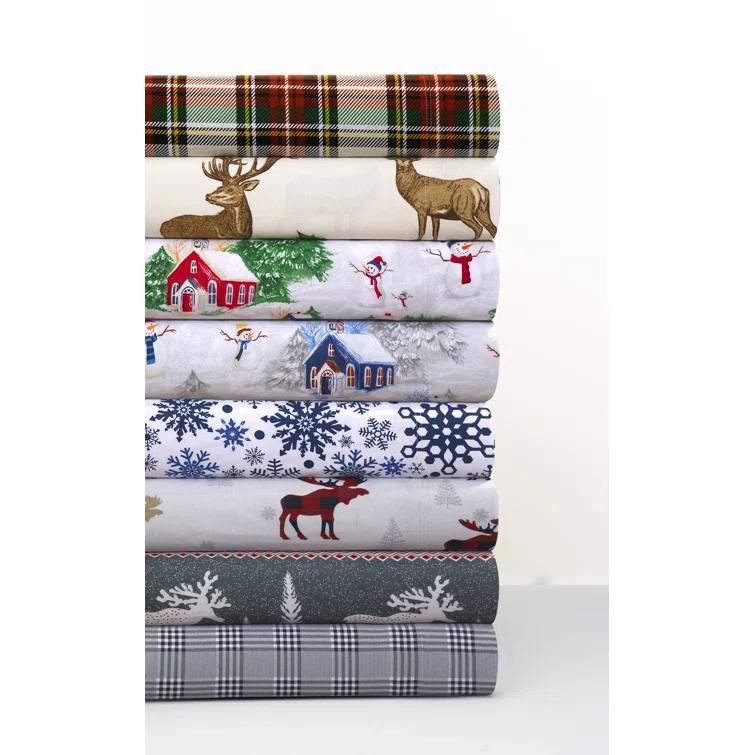 Tribeca Living Cozy Flannel Plaid Sheet Set