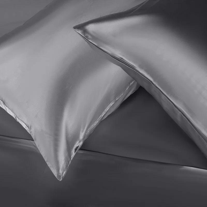 Seduction Martex Elegance Satin Silk Sheet Set Hotel Quality - Super Soft & Breathable Good For Hair & Skin