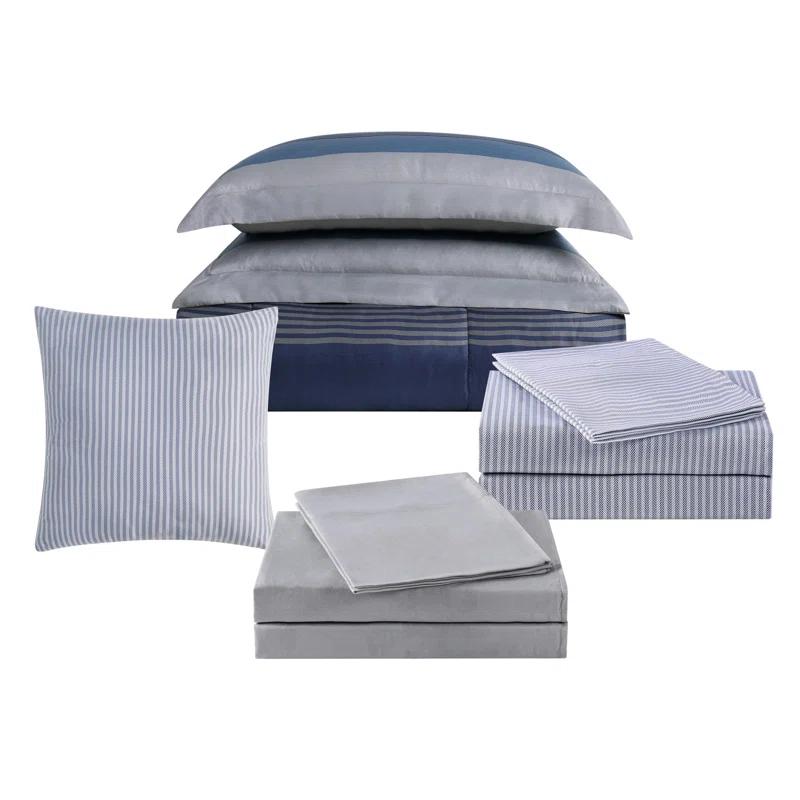 Style 212 Style 212 Carlyle Polyester Channel Striped Comforter Set